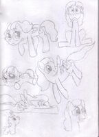 More drawing of Me Pony. I tried to capture my personality a bit more accuately. Feel free to color any of these.