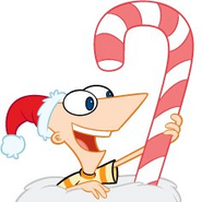 Phineas with a candy cane avatar