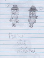 Perry and delilah.jpg (95 KB) Perry isn't sure how he feels about his pal Delilah.