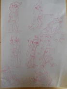 Various sketches of Jessica.