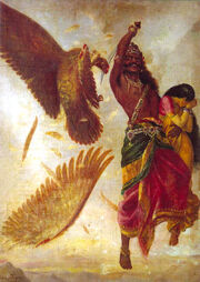 Ravi Varma-Ravana Sita Jathayu