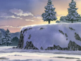 The majestic, snow-capped mountain