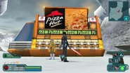 Front view of the pizzeria in Phantasy Star Portable 2 Infinity