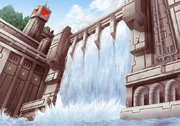 The Red Dam as it appears in Phantasy Star Generation 2.