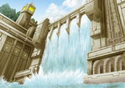 The Yellow Dam as it appears in Phantasy Star Generation 2.