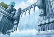 The Blue Dam as it appears in Phantasy Star Generation 2.