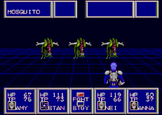 Rolf casting Foi in Phantasy Star II.