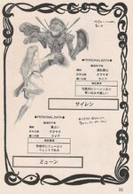 Profile from Toyo Ozaki's Phantasy Star III Unofficial Character Settei Collection (unofficial)