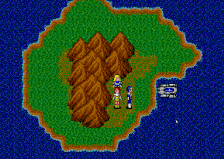 Rolf casting Ryuka to return to town in Phantasy Star II.