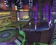 A view of the bank and the shopping district