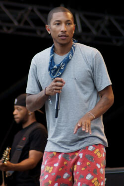 American musician Pharrell Williams of the hip hop and funk band