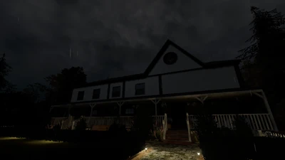 Bleasdale Farmhouse avec la météo Pluie forte.