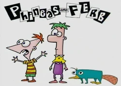 Original concept design for Phineas, Ferb and Perry.