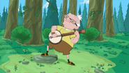 Clyde strumming his banjo.
