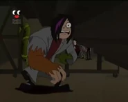 Johnny is scared to see an arriving Perry