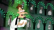 "I'm Dr. Heinz Doofenshmirtz, and I like rainbows and unicorns... wait who switched my- (growls)"