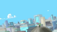 Roger is stuck on top of City Hall.