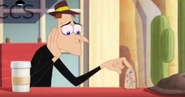 Doof is upset that he's left out by the trainees of their attempt to break into Parenthesis' lair.