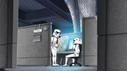 Adam Savage and Jamie Hyneman of "Mythbusters" voice two stormtrooper office workers.