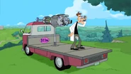 Doof calls for some roadside assistance.