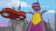 Tony drives the Doofenshmirtz family and Pandaborg away from custody.