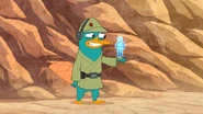 Agent P gets his assignment from Major Hologram.