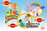 Phineas and Ferb Arcade game selection screen