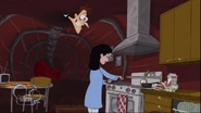 Doof finds Elizabeth inside the whale
