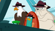 Eagle and Bulldog agents about to arrest Agent P.