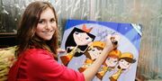 Alyson Stoner signs artwork