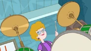 Mrs. Johnson on drums.