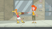 Candace tries to swipe Linda's purse.