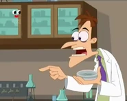 Doofenshmirtz noticing that something is wrong with Johnny