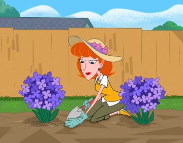 Mẹ Linda bảo trì vườn nhà