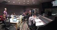 Dan Povenmire in the voice recording studio for the movie.