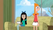 Phineas calls Candace to the backyard.