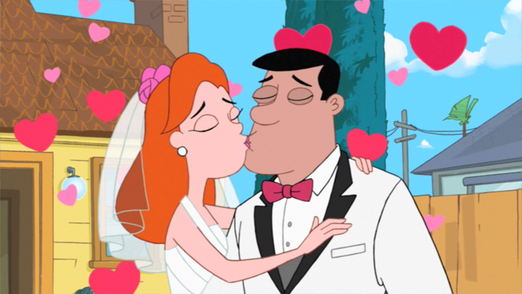 ferb and vanessa kiss