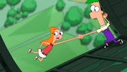 Ferb saves Candace.