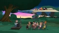 The plane flies over a substitute teacher meeting.