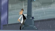 Doof doing his best Gene Kelly.