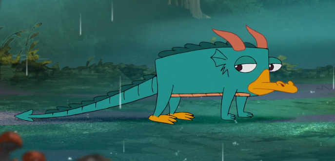 perry the platypus as a dragon