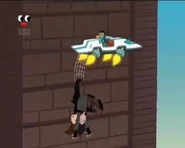 Perry saves both Vanessa and Johnny from falling