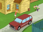 The car leaves.