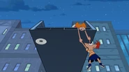 Candace saves Phineas from falling despite losing the evidence to bust them.