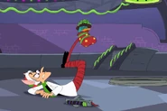 Doof and Perry fighting
