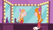 Candace brushing her hair