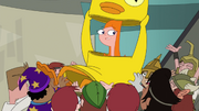 The person inside the Ducky Momo reveals to be Candace Flynn