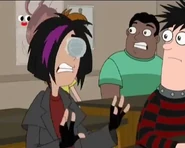 Johnny being hit by the dish