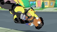 The Beak saves Baljeet when he falls.