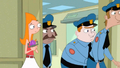 Candace hides while the guards go after him.